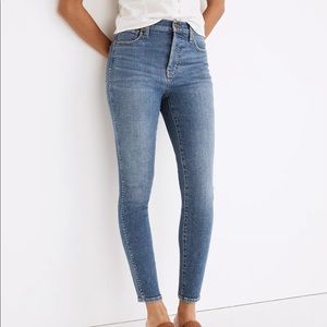 NWT Madewell Tall 10" High-Rise Skinny Crop Jeans in Bradfield Wash